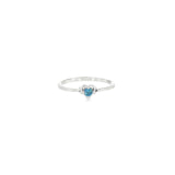 Sterling Silver 0.13 ctw MT Yogo Sapphire Women's Ring Size 7