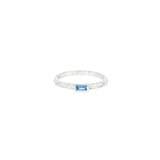 Sterling Silver 0.13 ctw MT Yogo Sapphire Women's Ring Size 8.5