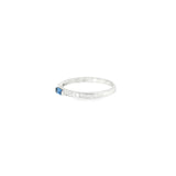 Sterling Silver 0.13 ctw MT Yogo Sapphire Women's Ring Size 8.5