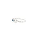 Sterling Silver 0.07 ctw MT Yogo Sapphire Women's Ring Size 7.75