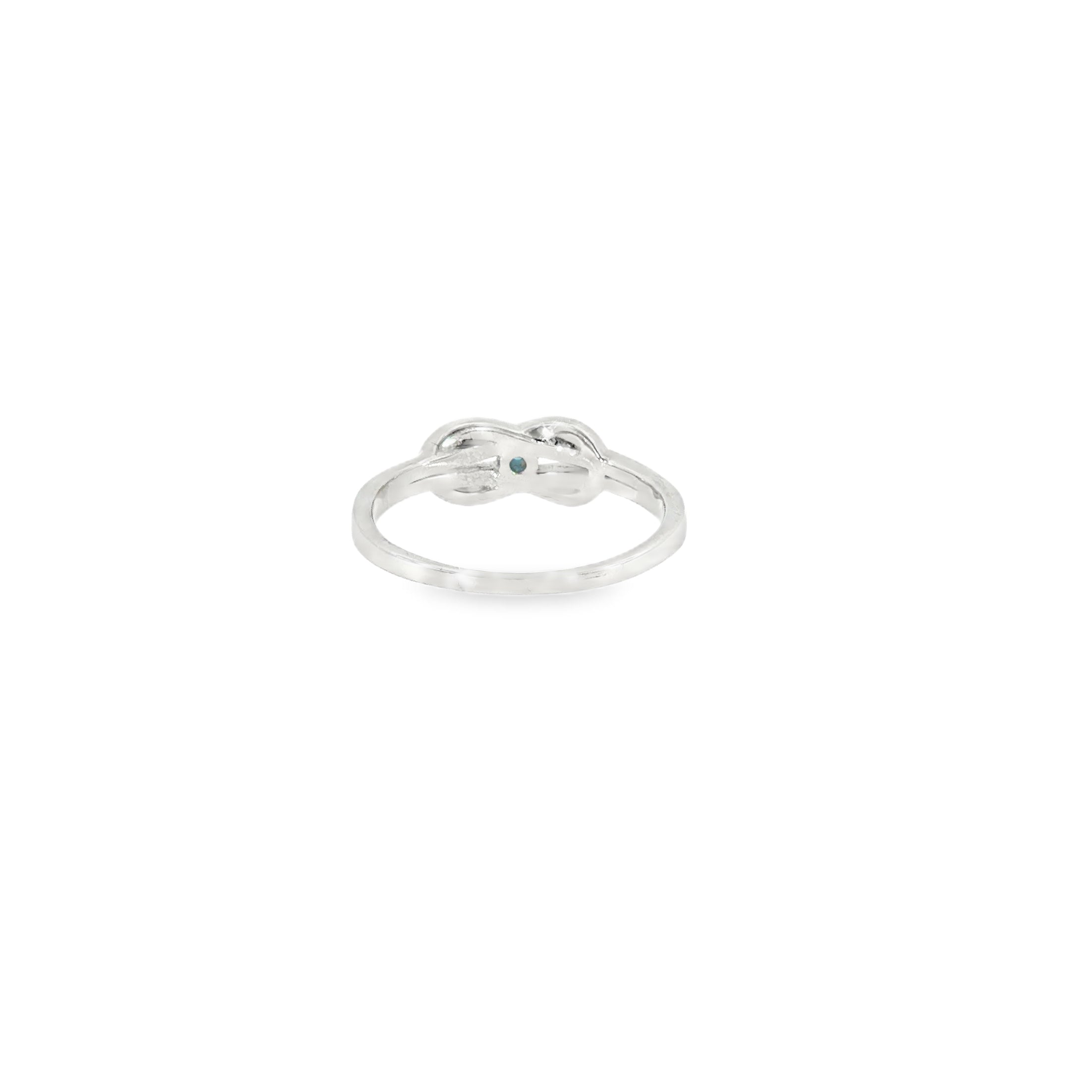 Sterling Silver 0.07 ctw MT Yogo Sapphire Women's Ring Size 7.75