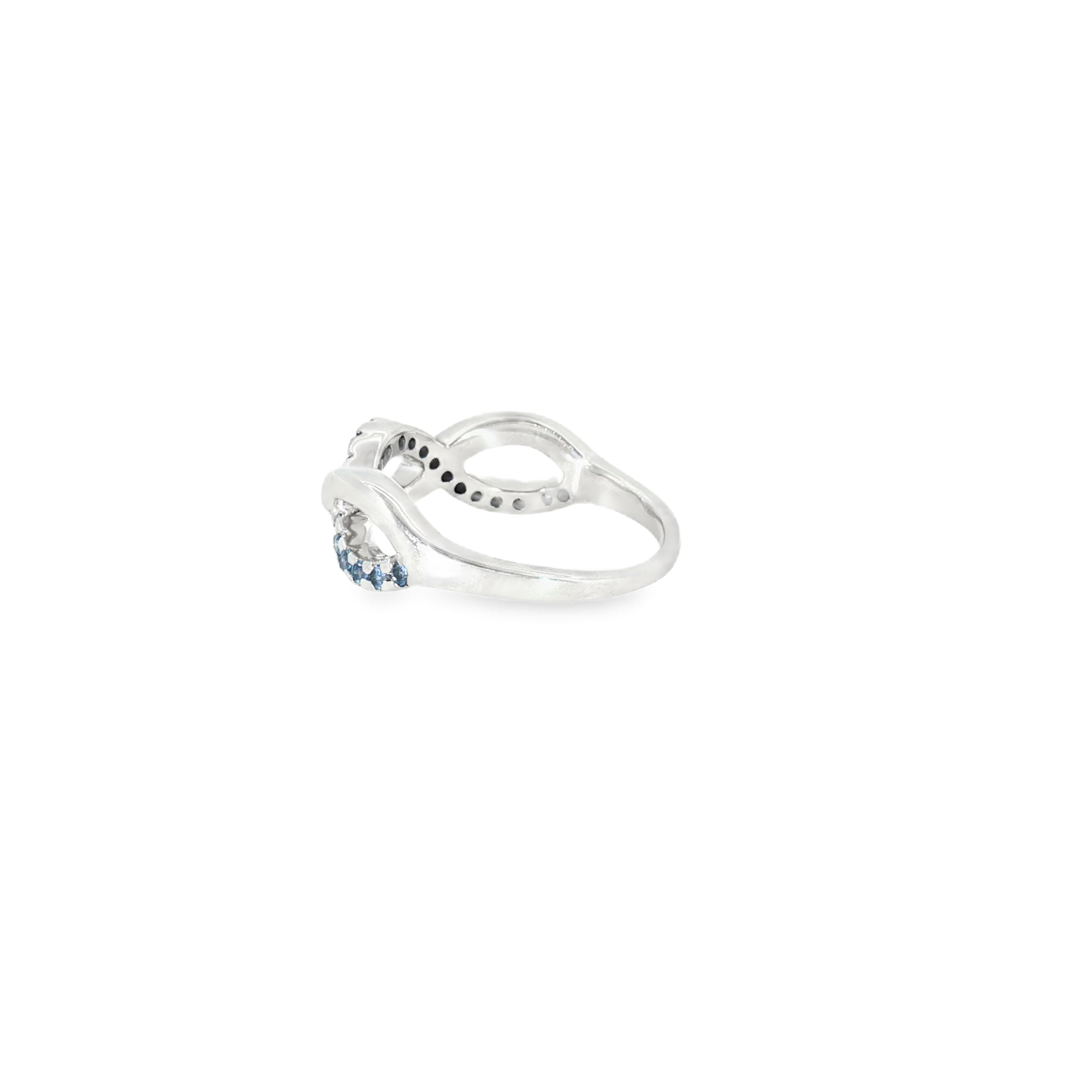 Sterling Silver 0.27 ctw MT Yogo Sapphire Women's Ring Size 6.5
