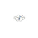 Sterling Silver 0.13 ctw MT Yogo Sapphire Women's Ring Size 6