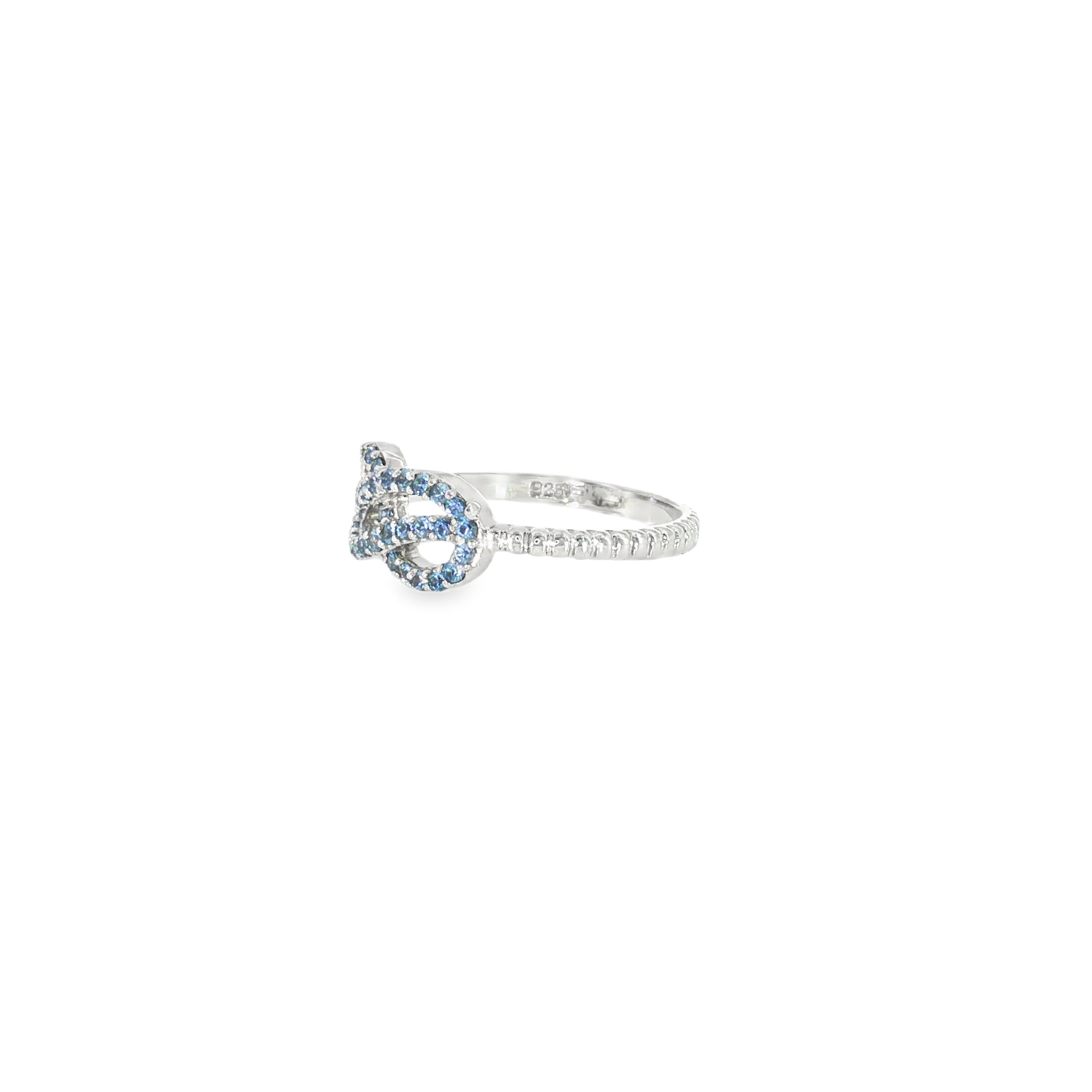 Sterling Silver 0.35 ctw MT Yogo Sapphire Women's Ring Size 8.5