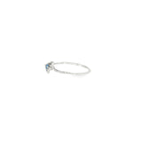 Sterling Silver 0.05 ctw MT Yogo Sapphire Women's Ring Size 9