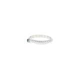 Sterling Silver 0.04 ctw MT Yogo Sapphire Women's Ring Size 5.75