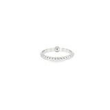 Sterling Silver 0.04 ctw MT Yogo Sapphire Women's Ring Size 5.75