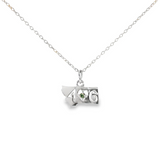 Sterling Silver 0.04 ctw 406 Montana Sapphire Pendant