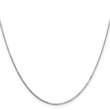 14k White Gold 18" .8mm Box Chain