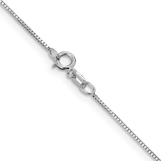 14k White Gold 18" .8mm Box Chain