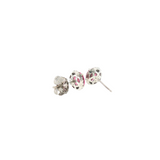 14k White Gold ctw Halo Pink Tourmaline Earrings