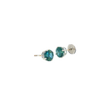 14k White Gold 2.27ctw Stud Montana Sapphire Earrings