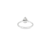 14k White Gold Halo 0.35ctw MT Yogo Sapphire Women's Ring