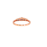 14k Rose Gold Half Bezel 0.21ctw MT Yogo Sapphire Women's Ring