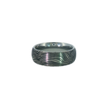 Tungsten Marbled Damascus Men's Wedding Band