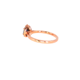 14k Rose Gold Halo 0.47ctw MT Yogo Sapphire Women's Ring