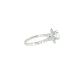 14k White Gold 1.85 ctw Vintage Inspired Diamond Engagement Ring