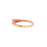 14k Rose Gold Half Bezel 0.21ctw MT Yogo Sapphire Women's Ring