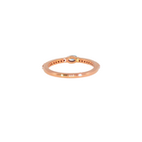 14k Rose Gold Band 0.17ctw MT Yogo Sapphire Women's Ring