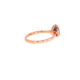 14k Rose Gold Halo 0.47ctw MT Yogo Sapphire Women's Ring