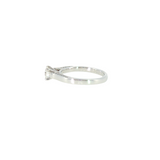 14k White Gold 0.59 ctw Cathedral Diamond Engagement Ring