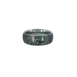 Tungsten Marbled Damascus Men's Wedding Band