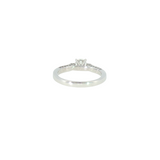 14k White Gold 0.59 ctw Cathedral Diamond Engagement Ring