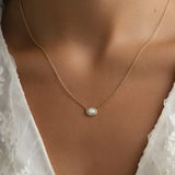 Gold Plated Opal Necklace