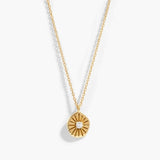 Gold Plated Starburst Cubic Zirconium Pendant