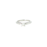14k White Gold 0.59 ctw Cathedral Diamond Engagement Ring