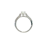 14k White Gold 0.59 ctw Cathedral Diamond Engagement Ring