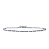 14k White Gold 1.00 ctw MT Yogo Sapphire Tennis Bracelet