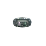 Tungsten Marbled Damascus Men's Wedding Band
