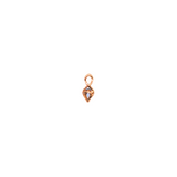 14k Rose Gold 0.15 ctw MT Yogo Sapphire Twist Pendant