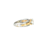14k Two-tone 1.95 ctw Free Form Diamond Engagement Ring