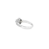 14k White Gold Halo 0.37ctw MT Yogo Sapphire Women's Ring