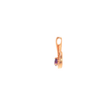 14k Rose Gold 0.24ctw Amethyst Free Form Pendant