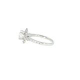 14k White Gold 1.85 ctw Vintage Inspired Diamond Engagement Ring
