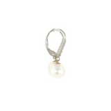 14k White Gold 7mm Dangle Pearls Earrings