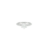14k White Gold 1.11 ctw Solitaire Diamond Engagement Ring