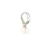 14k White Gold 7mm Dangle Pearls Earrings