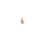 14k Rose Gold 0.20ctw MT Yogo Sapphire Nature Inspired Pendant