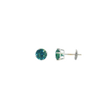 14k White Gold 2.27ctw Stud Montana Sapphire Earrings